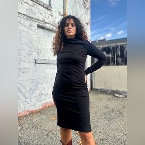 Nooworks Demi Black Long-sleeve Dress Size Small